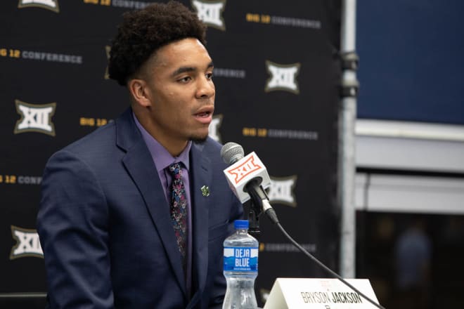 Baylor LB Bryson Jackson at Big 12 Media Days on Wednesday.