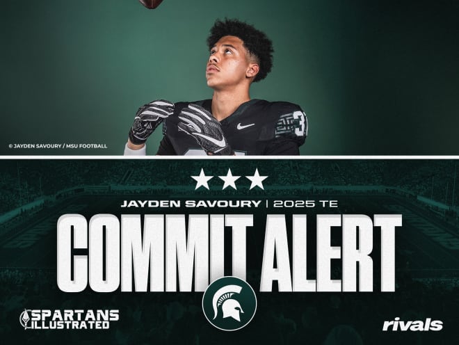 Class of 2025 three-star tight end Jayden Savoury has committed to Michigan State.