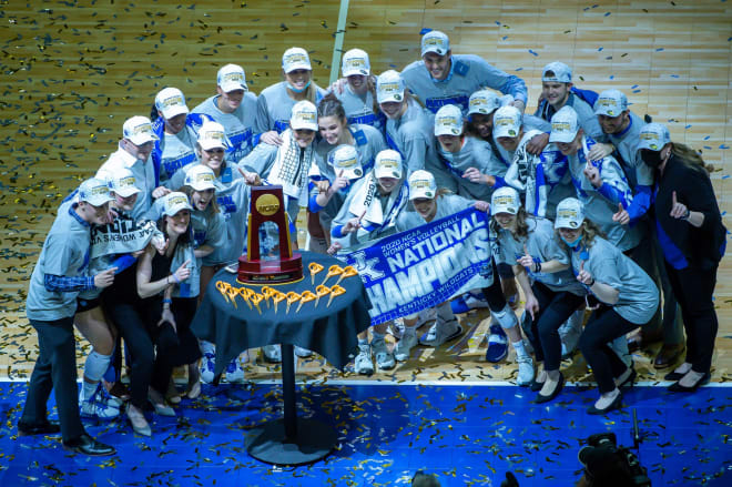 The Kentucky volleyball team celebrated its first national championship.