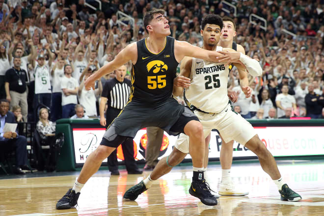 Luka Garza and the Hawkeyes host Michigan State on Tuesday night. 