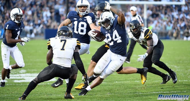 Miles Sanders makes a cut in Penn State's overtime win over Appalachian State. 