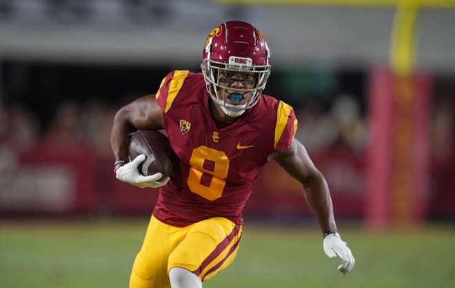 Amon-Ra St. Brown hoping to answer questions about speed at USC's pro day -  TrojanSports