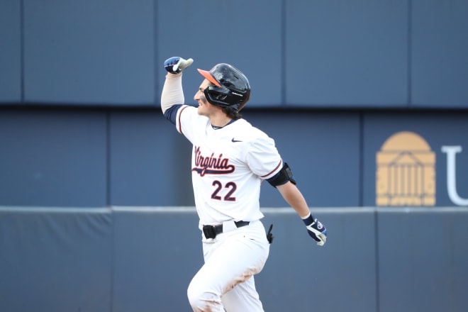Jake Gelof has four home runs through the first four games of UVa's current nine-game homestand.