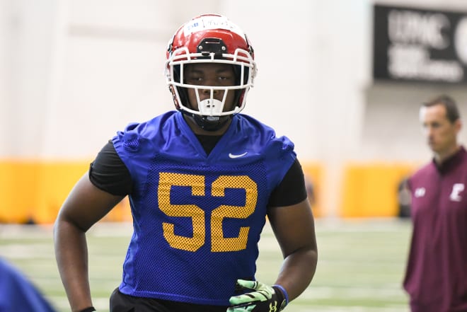 Phillip Daniels stood out at Pitt's camp on Sunday. 