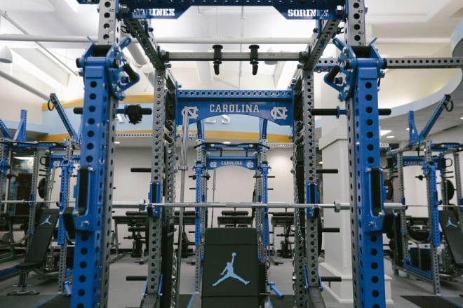 Instead of lifting weights at the Kenan Football Center, the players must work out at home.