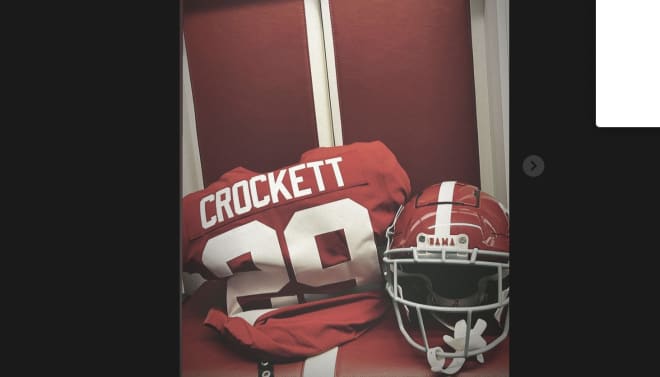 Elijah Crockett is a freshmen walk-on running back at Alabama | Instagram 