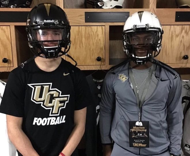 Future Knights Noah Vedral (left) and Marlon Williams (right) during their Jan. 14 official visit.