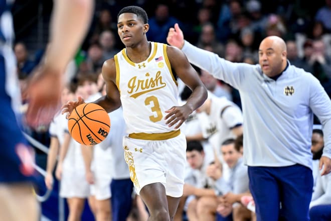 Notre Dame freshman point guard Markus Burton is averaging 15.9 points and 3.9 assists per game.