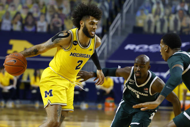 Michigan senior Isaiah Livers has missed the Wolverines' last three games with a foot injury.