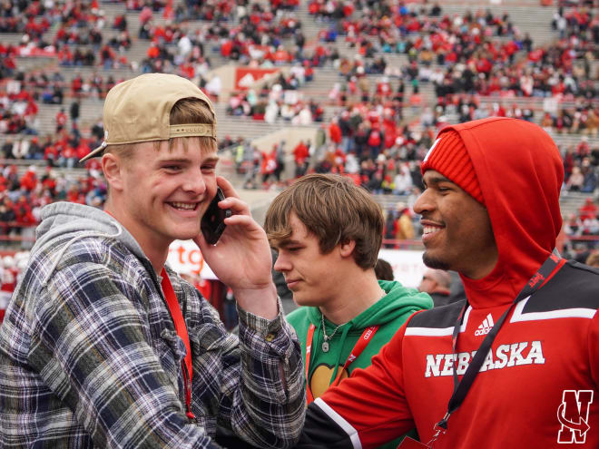Carter Nelson (left) and Ismael Smith Flores, another Husker tight end commit in the Class of 2024.