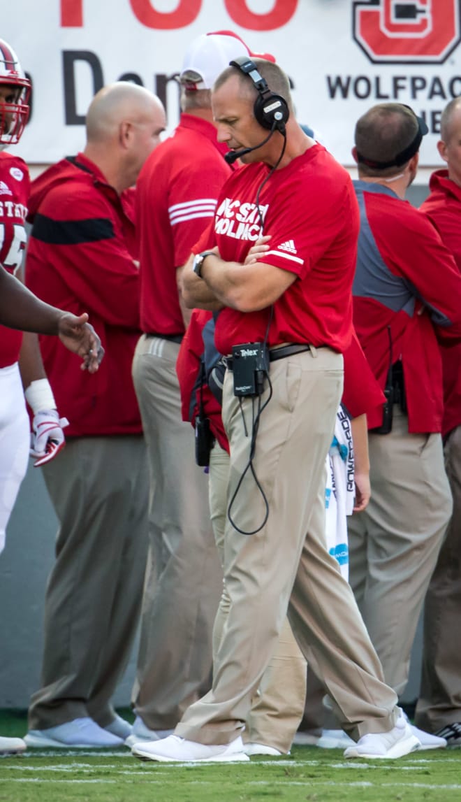 Head coach Dave Doeren on the sideline.