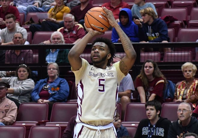 FSU guard P.J. Savoy hit five 3-pointers in the Seminoles' 98-45 win over Southern Miss.