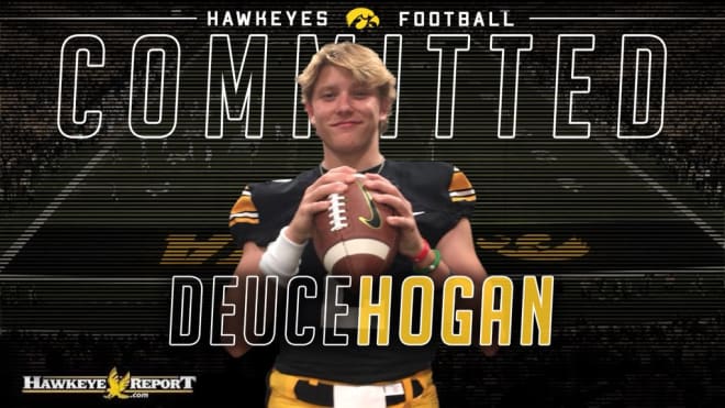 Class of 2020 quarterback Deuce Hogan has committed to the Iowa Hawkeyes.