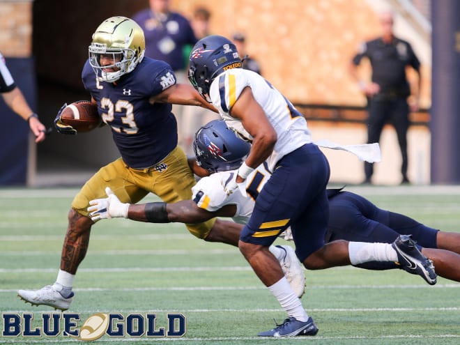 Notre Dame Fighting Irish football junior running back Kyren Williams vs. Toledo