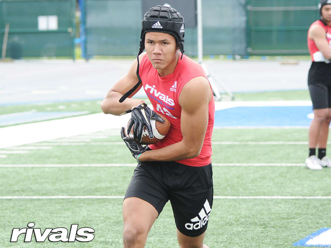 Three-Star safety Kaiser Cambra-Cho during recent Rivals 3-Stripe Camp in Los Angeles