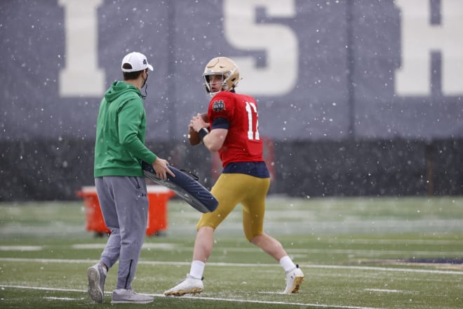 Notre Dame Fighting Irish football quarterback Jack Coan