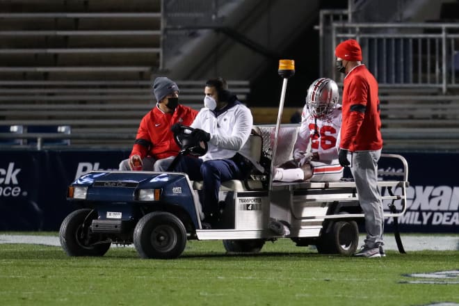 Cameron Brown's season is over with a torn Achilles after Saturday's game.