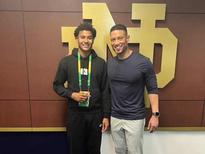 2025 cornerback Cree Thomas visited Notre Dame last weekend after earning a scholrship offer in March. He enjoyed how head coach Marcus Freeman made their conversation personal and beyond the football field.
