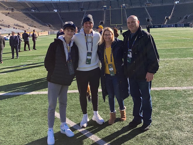 2024 four-star quarterback CJ Carr on Thursday visited Notre Dame for the third time. It was his most recent visit to ND since seeing the Irish host USC on Oct. 23.