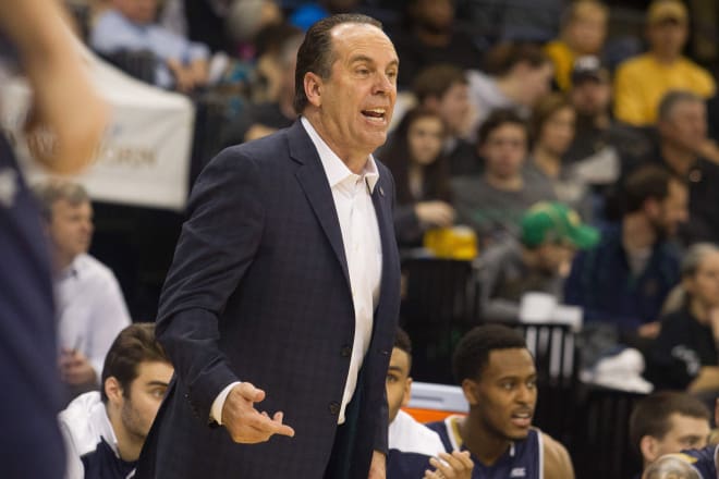 Head coach Mike Brey and the Irish improved to 10-5 in the ACC after beating Wake Forest.