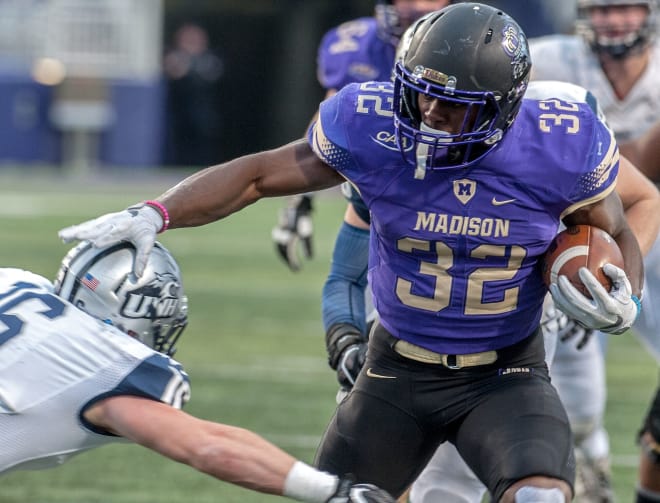 JMU running back Khalid Abdullah (shown in December) is one of the most productive prospects entering this week's NFL Draft.