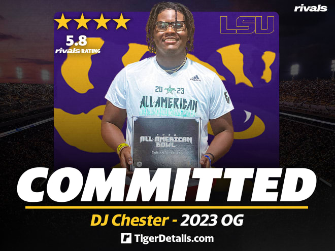 Georgia 2023 OL DJ Chester verbally commits to the LSU Tigers