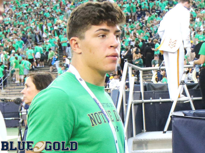 Four-star linebacker Drayk Bowen during Notre Dame Fighting Irish football visit