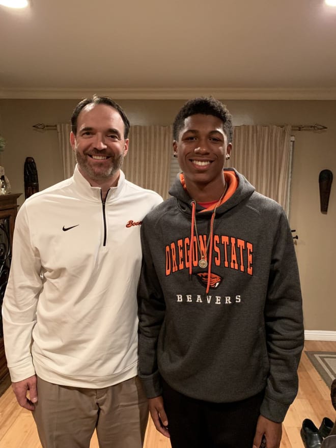 Tim Tibesar lauded Austin's skillset on signing day, noting his size and length will help the Beavers compete with the taller receivers in the Pac-12