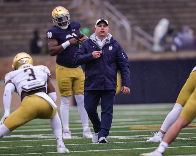 Notre Dame announced Tuesday the resignation of director of football performance Matt Balis.