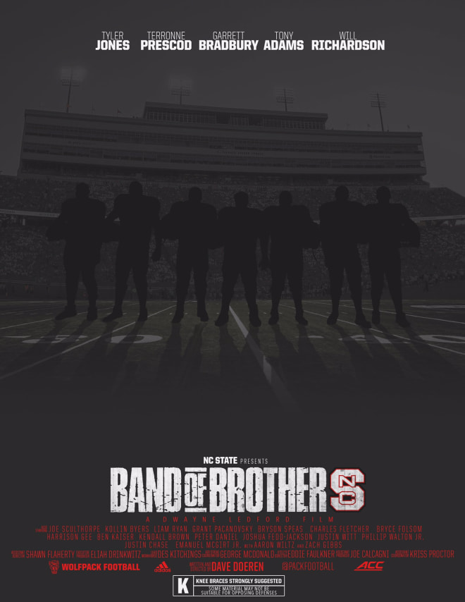 One of the graphics NC State has made to honor the Band of Brothers. 