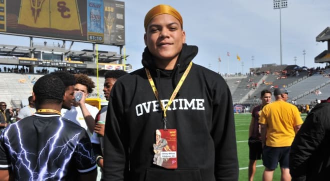 Oregon WR commit Johnny Wilson during his ASU official visit in November 