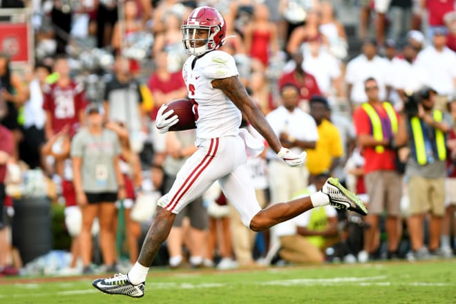 Alabama receiver DeVonta Smith returns for his senior season and should once again be a dangerous weapon for the Crimson Tide. Photo | Getty Images 