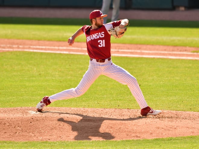 Right-hander Caleb Bolden is back in Arkansas' starting rotation for the Florida series.