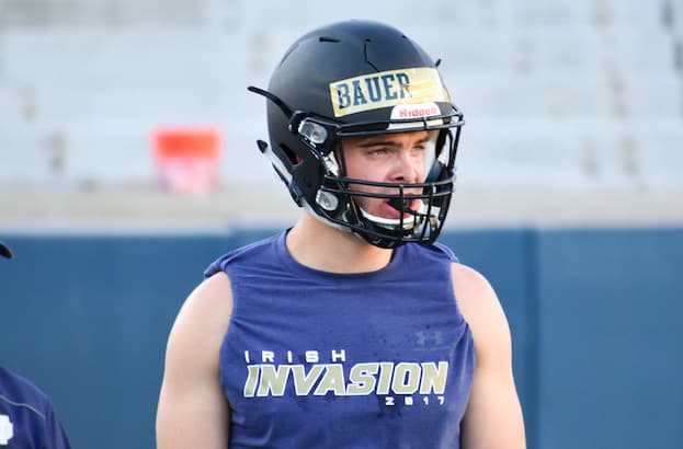 Notre Dame linebacker commit Bo Bauer impressed at Irish Invasion for the second straight year.