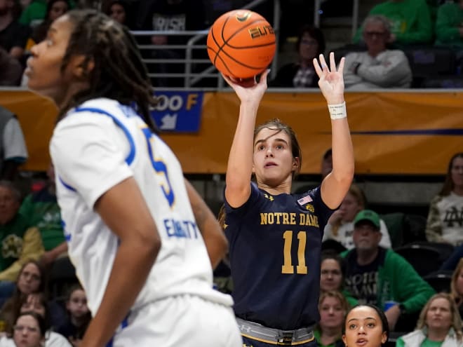 Twelve of Sonia Citron's 13 points for Notre Dame came on 3-pointers in Sunday's 83-43 victory over Pittsburgh.