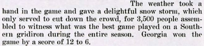 UGA's 1912-13 Pandora yearbook describes the Georgia-Auburn game from that year.