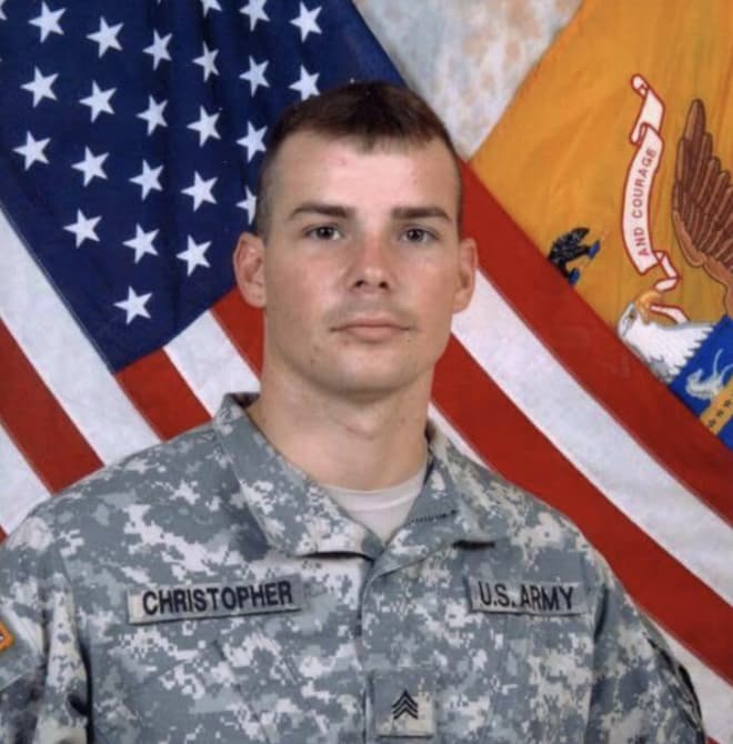 Sergeant Caleb Paul Christopher, 2000 Hamilton graduate, 2001-2002 Arizona State Student, and 2002-2005 enlisted Army service member in the 1st Battalion, 8th Cavalry Regiment, 2nd Brigade Combat Team, 1st Cavalry Division