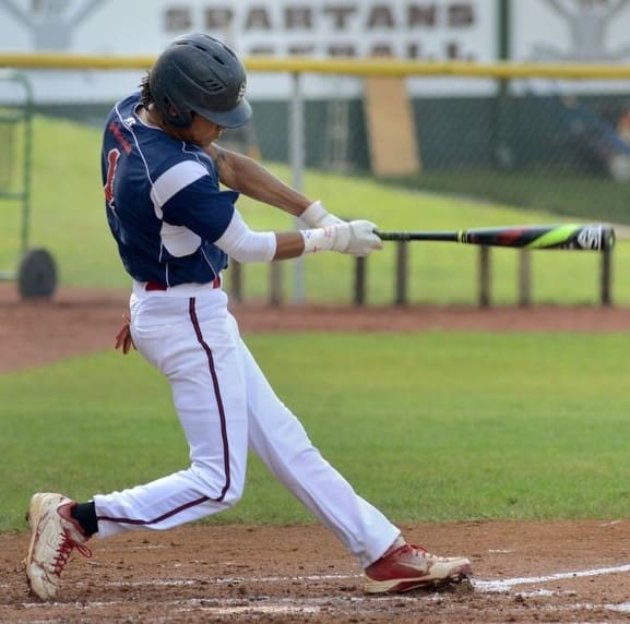 Spotsylvania’s Dante' Fairchild (pictured in last June’s 3A state semifinal game against Turner Ashby) is the spark plug at the top of the Knights’ lineup.  The senior center fielder earned 3A first-team all-state honors last season after batting .426.