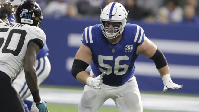 Former Notre Dame and current Indianapolis Colts offensive guard Quenton Nelson