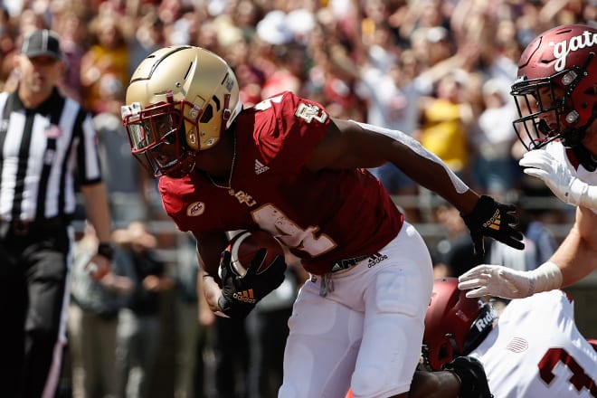 Zay Flowers decided to put the NFL Draft on pause and come back to BC for the 2022 season (Photo: Winslow Townson-USA TODAY Sports).