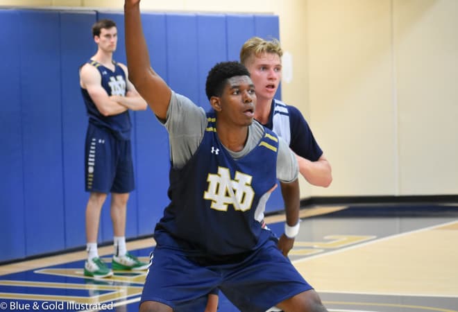 Transfer big man Juwan Durham hopes to take advantage of his year off the court at Notre Dame to prepare for the 2018-2019 season.