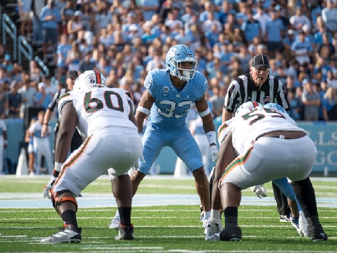 Cedric Gray didn't start until UNC's third game last season, but he still led the Tar Heels in tackles.