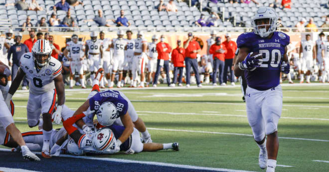 Cam Porter crosses the goal line in the 2021 Citrus Bowl.