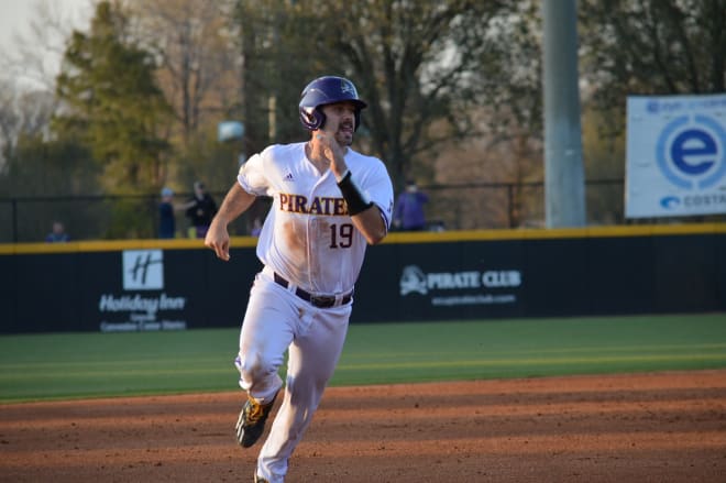 ECU catcher Travis Watkins had a 4 for 4 day including and knocked his fifth homer of the season.