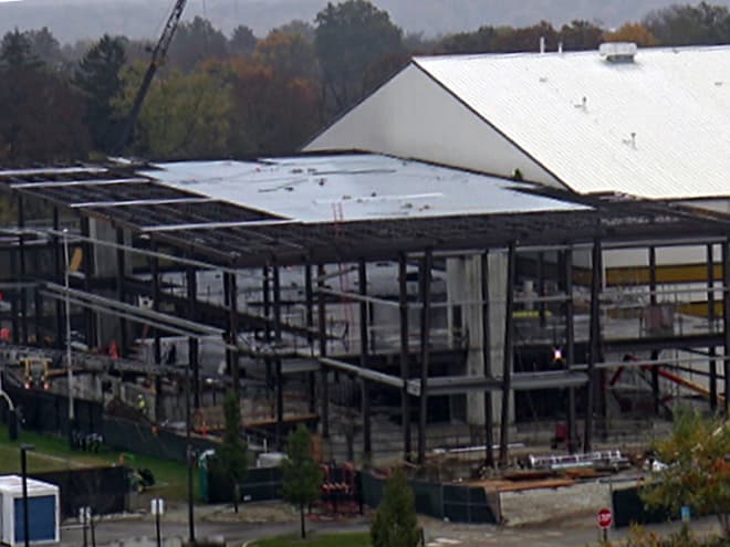 A look at the roof deck being installed via screen-grab from the construction web cam.