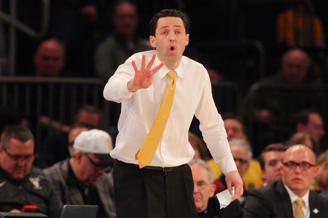 Drew coaching his team in the NIT, Valparaiso advanced to the NIT Finals in Madison Square Garden on Tuesday night. 