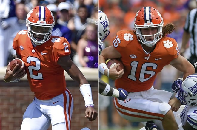 Kelly Bryant (left) and Trevor Lawrence