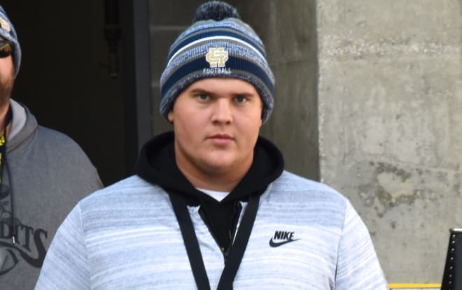 Class of 2019 OL Tyson Strohbeen from Sioux City visited the Hawkeyes this month.