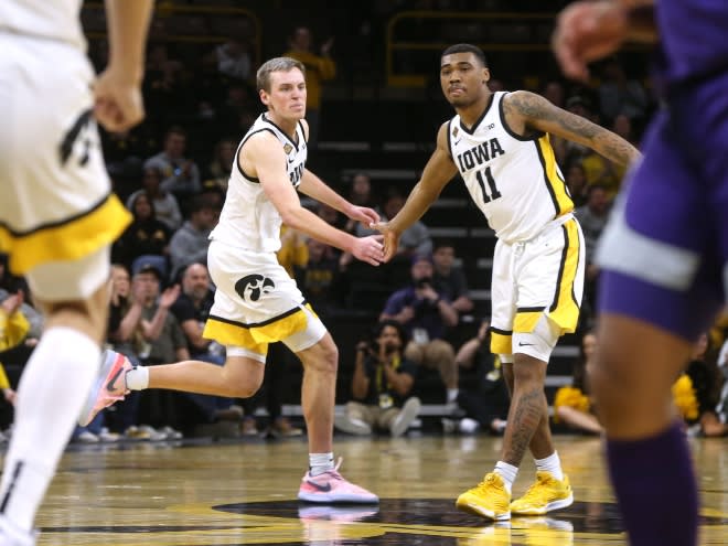 Payton Sandfort led the way for the Hawkeyes in their first round NIT victory over Kansas State.