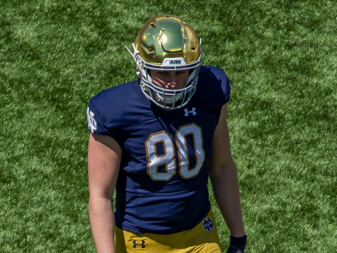 Notre Dame sophomore tight end Cane Berrong is entering the transfer portal.